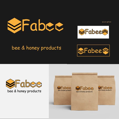 Logo concept for bee and honey products