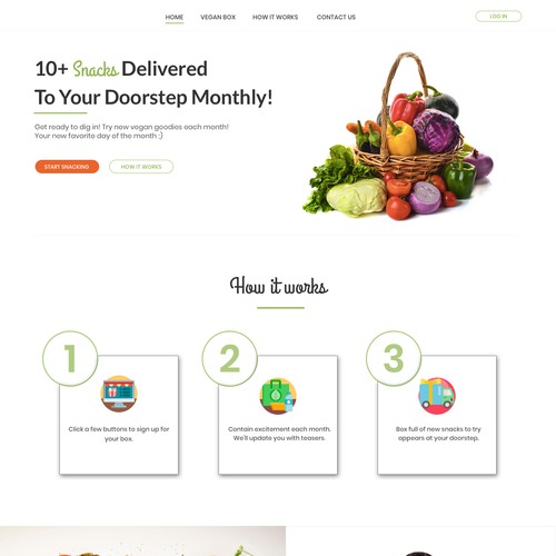 Design for a new vegan snack box 