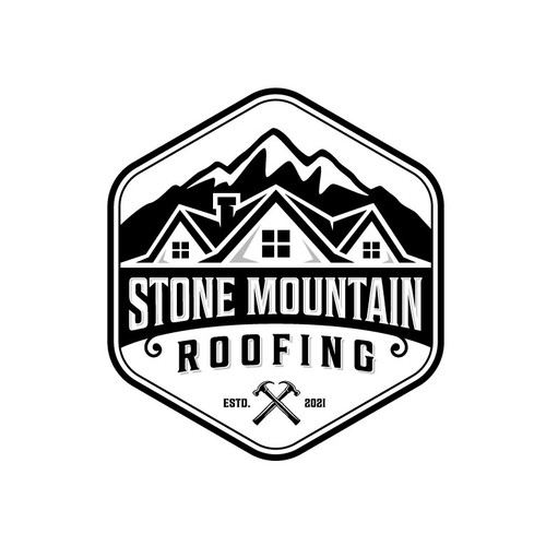 Modern logo concept for Stone Mountain Roofing