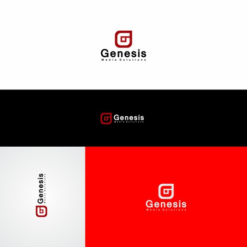 Clean simple logo for Media company