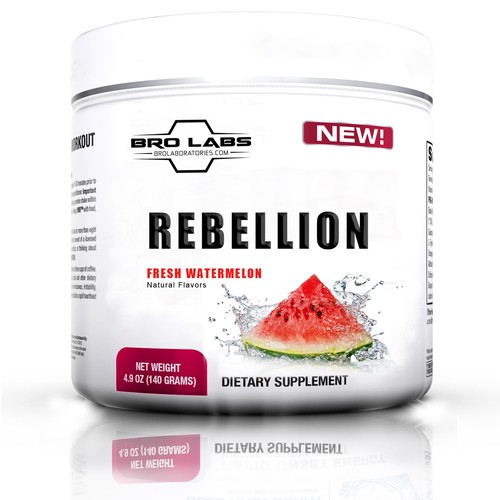 Create a gorgeous/mouth watering label for our watermelon flavored pre-workout stack.