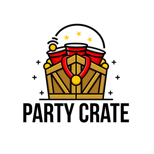 Party Crate Logo Design