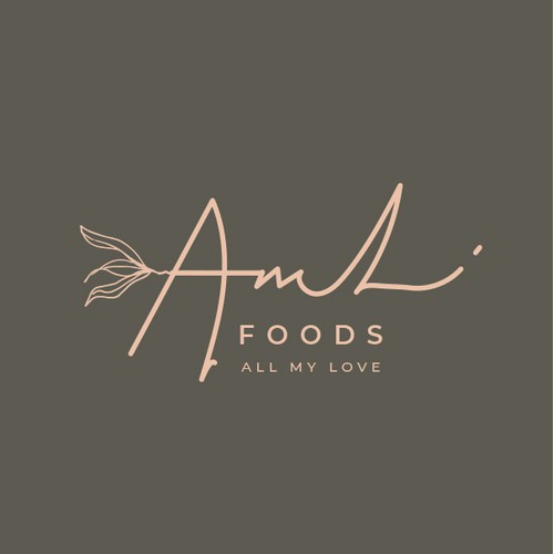 Hand illustrated elegant logo design for a food company