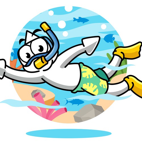 Trident character - Snorkling Pose