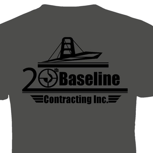 T-shirt design for the anniversary of a bridge company