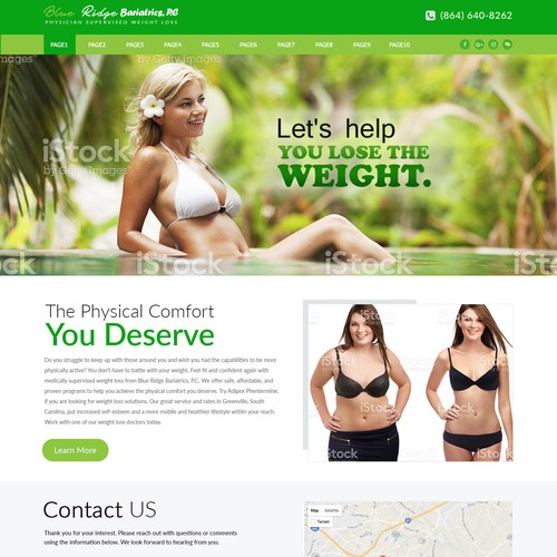 Weight loss clinic needs web design