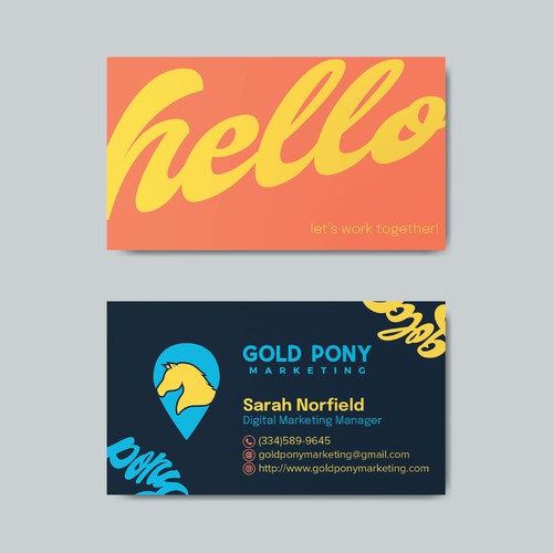 Gold Pony Business Card