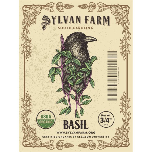Label Design for Sylfan Farm herbs