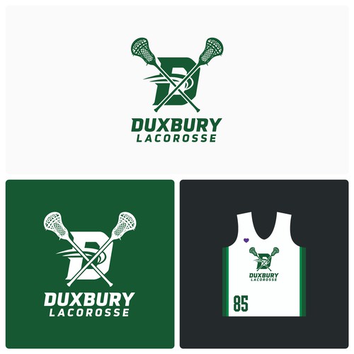 Minimal Athletic Logo Design for Duxbury Lacrosse