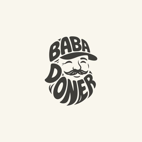 Baba Doner - Typographic Sculpting Logo