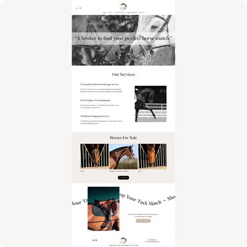 Clean design for horse brokers + shop