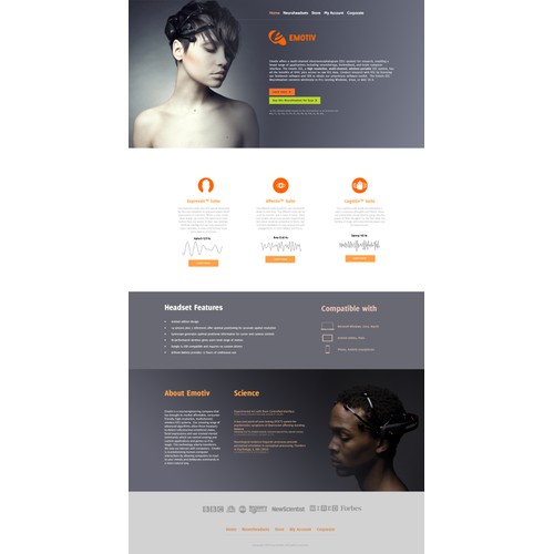 Redesign website for International Award Winning EEG system