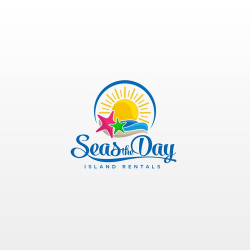 Create a Trendy, captivating logo where you can feel the ocean breeze and sun rays -