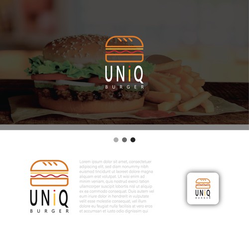 Minimalist Burger design logo