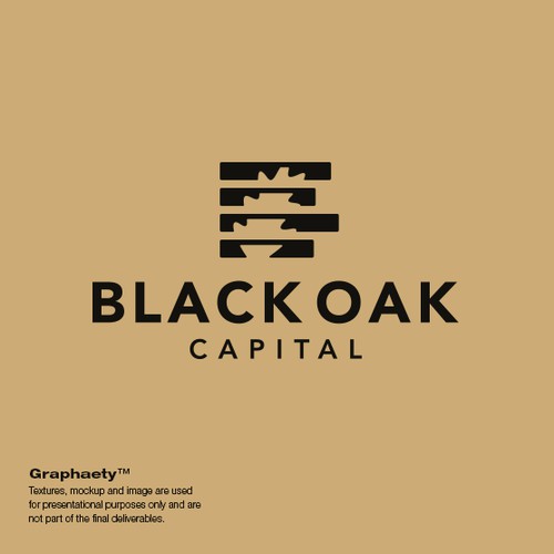 Logo designs for Black Oak Capital.