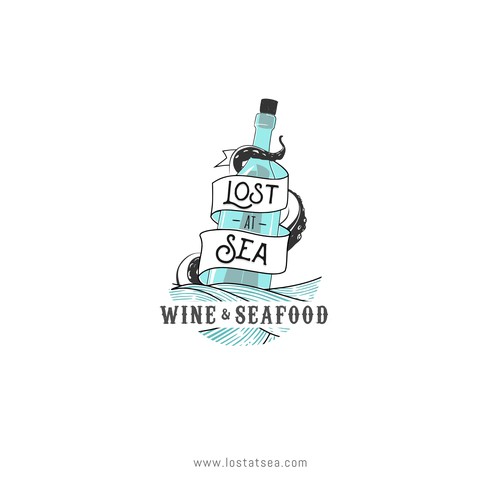 Sea inspired logo for a restaurant