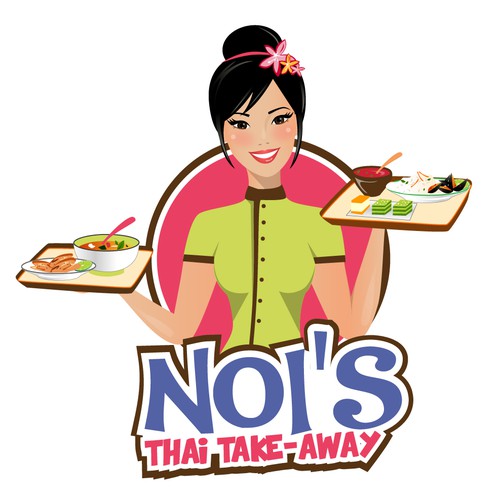 Playful logo for Thai food truck