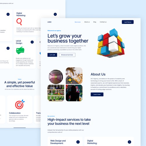 Digital Company Website Landing Page