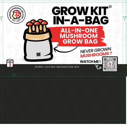 Custom Resealable Bag for Mushroom Supply Company - Fun/Modern