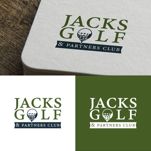 Concepto audaz y vibrante de logotipo para club de Golf Elegancia en el Green