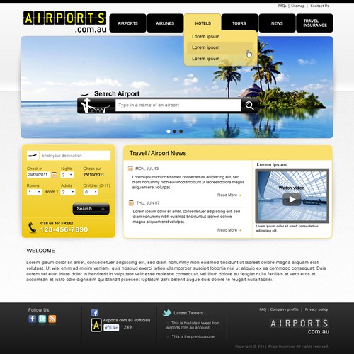Create the next website design for Airports.com.au