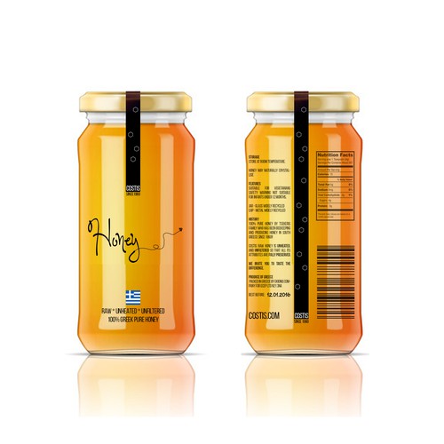 product label  for Honey