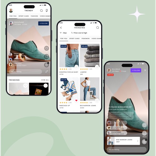 E-commerce Live Shopping App UI