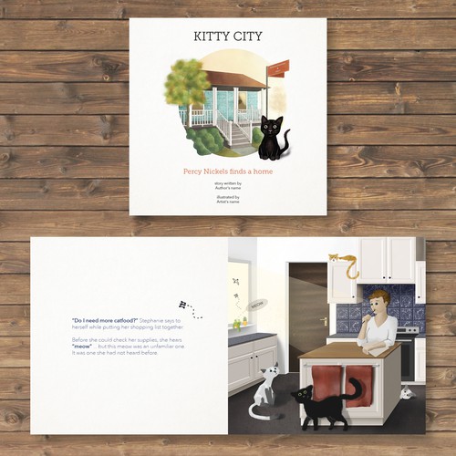 Illustration for the Children's Book "Kitty City"