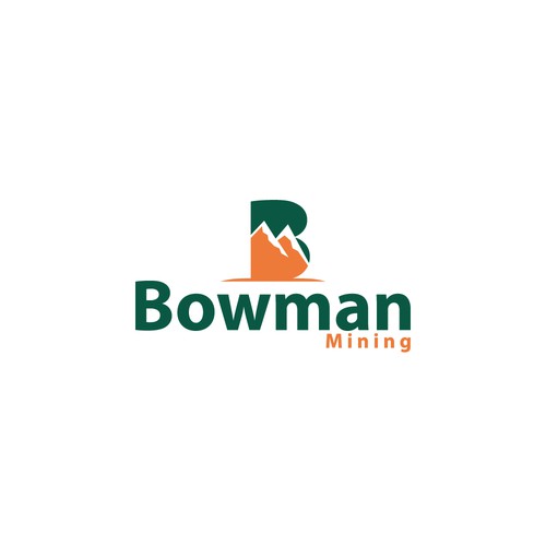 Simple bold logo for Bowman Mining