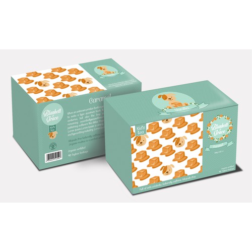 Custom package design for Childrens tea label
