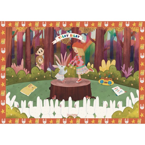 Tilby Bilby, a whimsical illustration