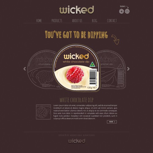 Wicked Dips Landing Page