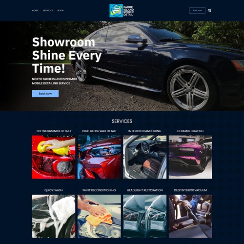 Padre Island Mobile Detail website design