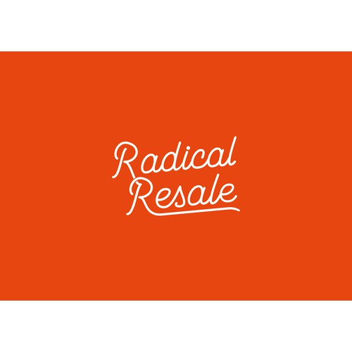 Handwritten logotype concept for Radical Resale.