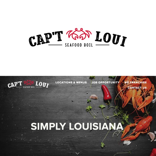 Logo for cajun style seafood boil restaurant