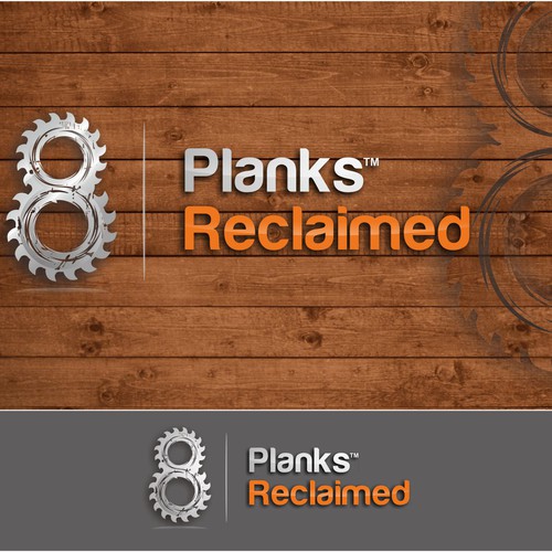 Bold and rustic Logo for Planks Reclaimed