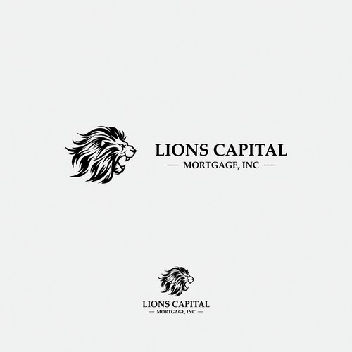 Lion's head logo design