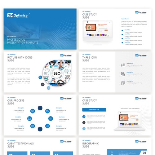 a modern & simple PowerPoint template 