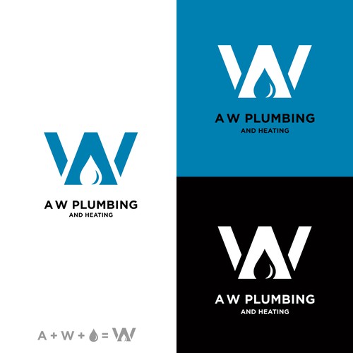 A W Plumbing and Heating Logo
