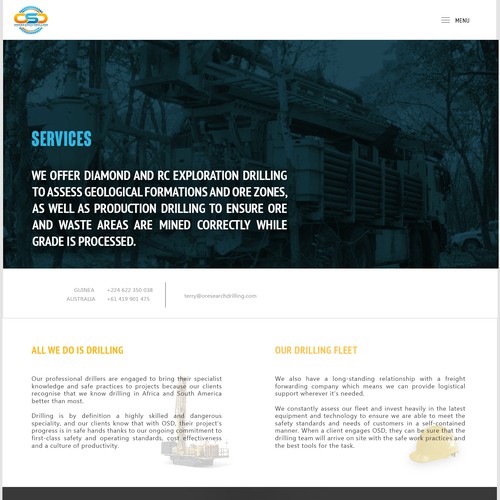 Website for a Drilling company