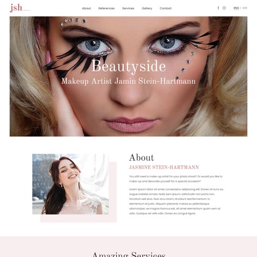 Website of a makeup artist.