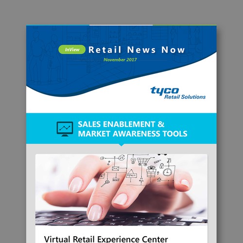 Newsletter Template Design for Tyco Retail Solutions 