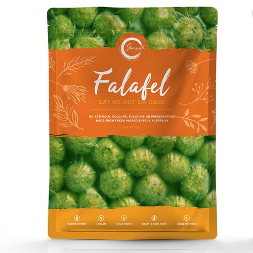Packaging concept for frozen falafel