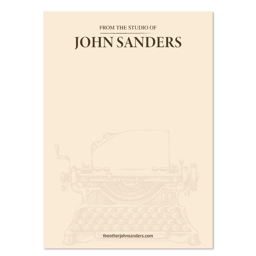 Notecard design for an author