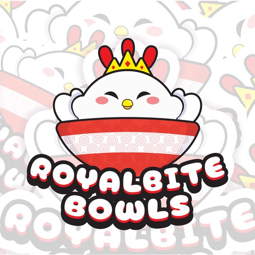 Chicken Rice Bowl Mascot Logo