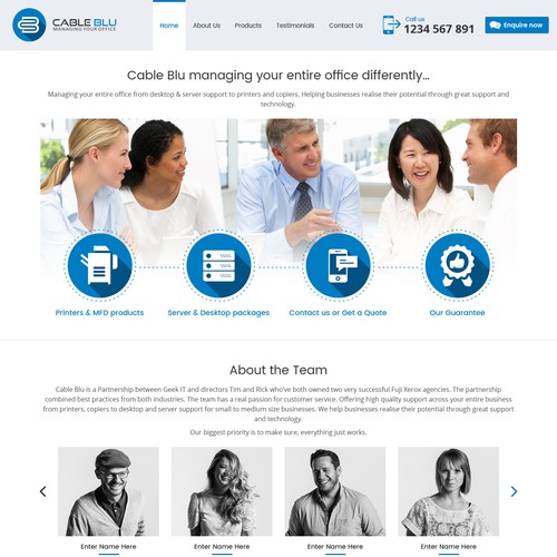 Cable Blu Website design