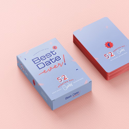Box design for a Scratch Off Card Game for Couples