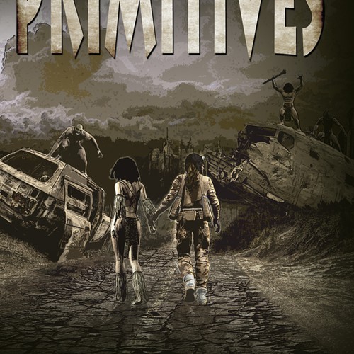 Dark sci-fi book cover design