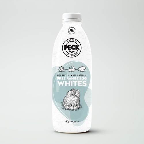 PECK Egg Whites packaging design