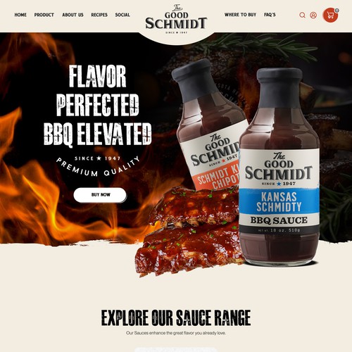  Craft the Flavor of Success: Design The Good Schmidt's Premium BBQ Sauce Website